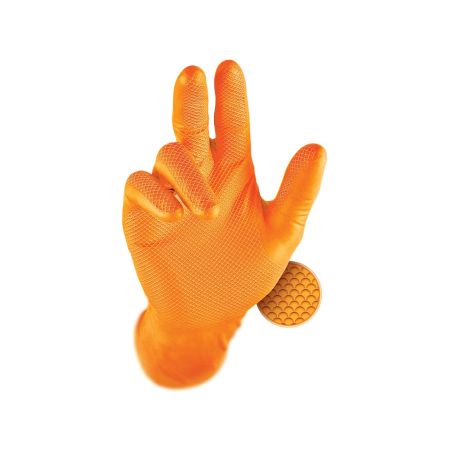 Jednorázové rukavice GRIPPAZ® 246  - oranžová - 1