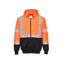 Dvoubarevná Hi-Vis mikina s kapucí - 1