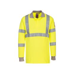 Polokošile s dlouhými rukávy Flame Resistant Anti-Static Hi-Vis - 1