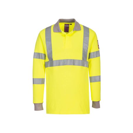 Polokošile s dlouhými rukávy Flame Resistant Anti-Static Hi-Vis - 1