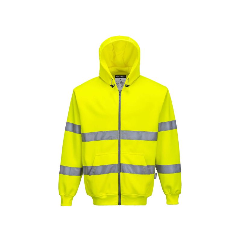 Hi-Vis mikina se zipem a kapucí - 2