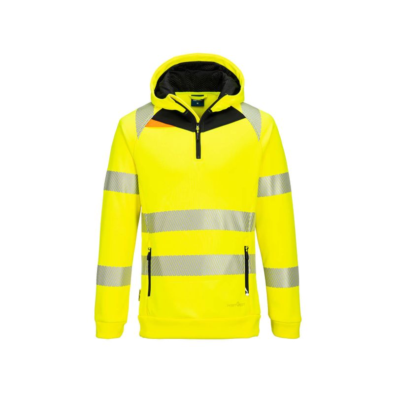 DX4 Hi-Vis 1/4 mikina s kapucí na zip - 2